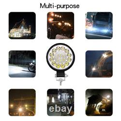 10 x LED Work Light Flood SPOT Lights For Truck Off Road Tractor ATV Round 66W