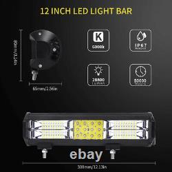 12V LED Work Light Bar Flood Spot Lights Driving Lamp Offroad Car Truck ATV SUV