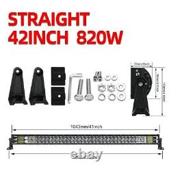 22 32 42 52 2-Row LED Light Bar Offroad Combo 12V 24V Truck SUV ATV 4WD 4X4