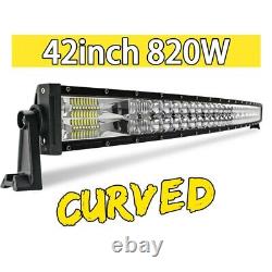 22 32 42 52inch Led Light Bar Work Light Offroad Driving Curved Light Bar