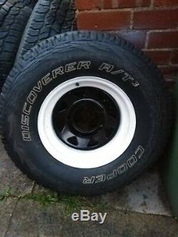 265/70/R15 Land Rover wheels And Tyres Set of 5 Cooper tires Weller Off Road 4x4