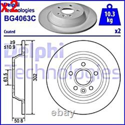2X Brake Disc DELPHI Fits FORD Focus II Galaxy Kuga I Mondeo IV 1379931