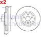 2x Brake Disc Delphi Fits Jaguar F-pace Land Rover Range Rover Velar T4a2342