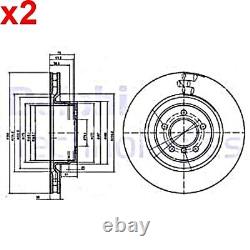 2X Brake Disc DELPHI Fits LAND ROVER Range Rover III Sport LR031843