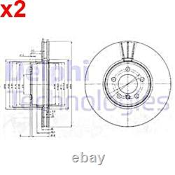 2X Brake Disc DELPHI Fits LAND ROVER Range Rover III Sport SDB000200