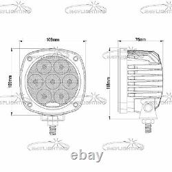 2 X SUPER BRIGHT 4.3 3500 Lumens 247 Lighting CA6161 OFF ROAD LAND ROVER