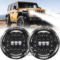 2x7Inch Round LED Headlight DRL For Mercesdes Benz 4x4 off-road vehicle