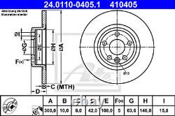 2x Brake Disc ATE Fits LAND ROVER Discovery SPORT LR061388