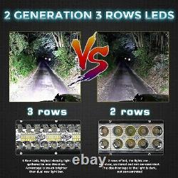 32inch Straight LED Light Bar Spot Flood Combo Off Road SUV ATV Marine Pickup