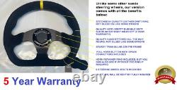 350mm D Shape Steering Wheel And Weld On Quick Release Snap Off Boss Kit Hub