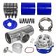 35psi Boost 50mm Blow Off Valve Bov + V-band 2.36 60mm Flange Pipe Hose Kit Bl