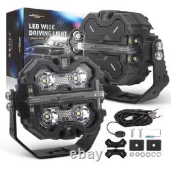 3.5 RGB LED Work Light Pods For Off Road ATV Jeep Wrangler Beam Pattern DRL