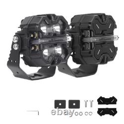 3.5 RGB LED Work Light Pods For Off Road ATV Jeep Wrangler Beam Pattern DRL