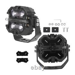 3.5 RGB LED Work Light Pods For Off Road ATV Jeep Wrangler Beam Pattern DRL