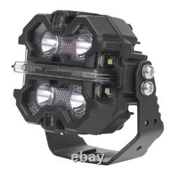 3.5 RGB LED Work Light Pods For Off Road ATV Jeep Wrangler Beam Pattern DRL