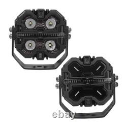 3.5 RGB LED Work Light Pods For Off Road ATV Jeep Wrangler Beam Pattern DRL