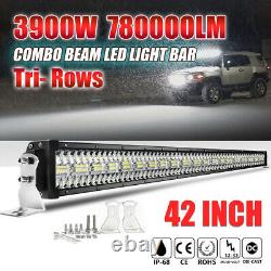 42Inch 3900W LED car LIGHT BAR FLOOD SPOT WORK LAMP 4WD FOR OFF ROAD SUV PICKUP