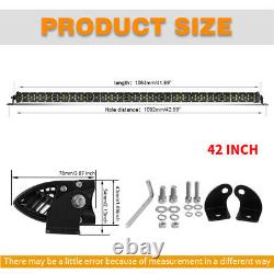 42Inch 800W 2-Rows Led Work Light Bar Bumper OffRoad Ford Truck Driving Lamp 40