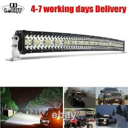 42Inch 840W Led Curved Work Light Bar Spot&Flood Combo Driving Roof Lamp Offroad