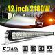 42inch Straight 2180w Tri-row Led Light Bar Spot Flood Combo Driving Offroad 4wd