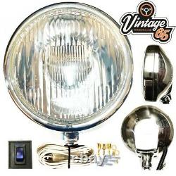4X4 Off-Road Driving Lamps Wipac 6 Stainless Steel Grilles 100w + Wiring Kit
