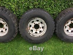 4 Mud tyres & Modular Wheels For Land Rover Defender 31/10.50/15 Off-road 4x4
