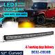 50inch 3132w Led Work Light Bar Combo Offroad Boat Amber& White 2-color Curved