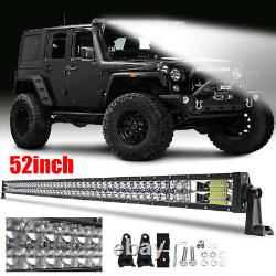 52 1020w LED Light Bar High Intensity Combo Offroad Lamp JEEP WRANGLER 4X4 SUV