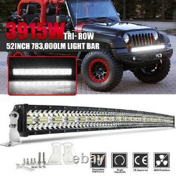 52inch Curved LED Light Bar Driving Flood Spot Roof Truck Offroad 4WD Truck 50