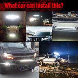 52inch LED Work Light Bar Straight Spot Flood Offroad Roof Driving Truck SUV 4WD