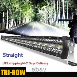 52inch Straight Offroad LED Work Light Bar Driving Lamp Flood Spot Combo Beam