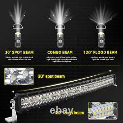 52inch Straight Offroad LED Work Light Bar Driving Lamp Flood Spot Combo Beam