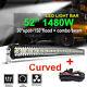 52inch Tri-row Curved Led Work Light Bar Spot Flood Driving Offroad Atv Ute 4wd