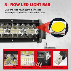 52inch Tri-row LED Light Bar 975W Combo Beam Lamp for Offroad Truck SUV ATV 50