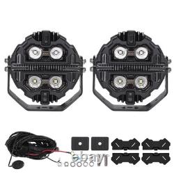 5 Inch LED Pod Lights Spot Beam RGB DRL IP68 For Off Road 4x4 ATV UTV 25440 Lm