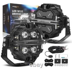 5 Inch LED Pod Lights Spot Beam RGB DRL IP68 For Off Road 4x4 ATV UTV 25440 Lm