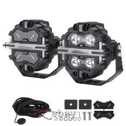 5 Inch LED Pod Lights Spot Beam RGB DRL IP68 For Off Road 4x4 ATV UTV 25440 Lm
