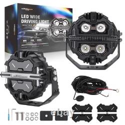 5 Inch LED Pod Lights Spot Beam RGB DRL IP68 For Off Road 4x4 ATV UTV 25440 Lm