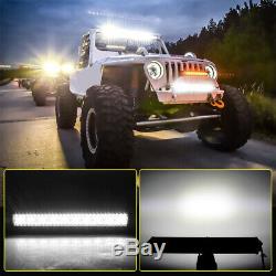 7D 52INCH 4200W Curved LED LIGHT BAR Combo Beam OFF-ROAD DRIVING LAMP VS 44 54