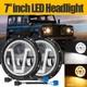 7-inch Led Headlight White/amber For Land Rover Defender 90 110 Off-road Driving