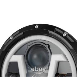 7-Inch LED Headlight White/Amber For Land Rover Defender 90 110 Off-Road Driving