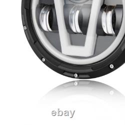 7-Inch LED Headlight White/Amber For Land Rover Defender 90 110 Off-Road Driving