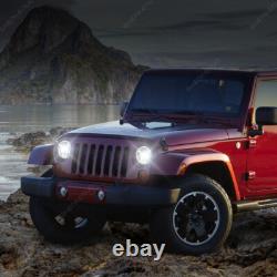 7-Inch LED Headlight White/Amber For Land Rover Defender 90 110 Off-Road Driving