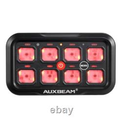 AUXBEAM 8 Gang RGB On/Off Switch Panel Toggle LED Light Circuit Relay System Kit