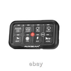 AUXBEAM 8 Gang RGB On/Off Switch Panel Toggle LED Light Circuit Relay System Kit