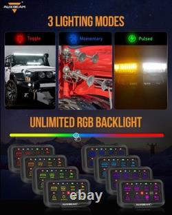 AUXBEAM AR-800 RGB 8 Gang Switch Panel LED Light Electronic Relay System ON/OFF