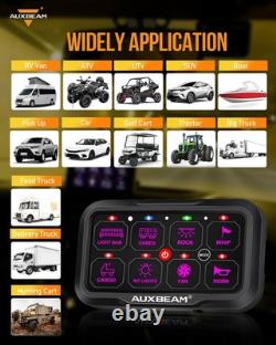 AUXBEAM AR-800 RGB 8 Gang Switch Panel LED Light Electronic Relay System ON/OFF