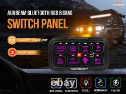 AUXBEAM RGB 8 Gang On/Off Panel Remote Control Switch LED Circuit System 12V-24V