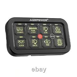 AUXBEAM RGB 8 Gang Switch Panel LED On-Off Auxiliary Circuit System Switch Pod