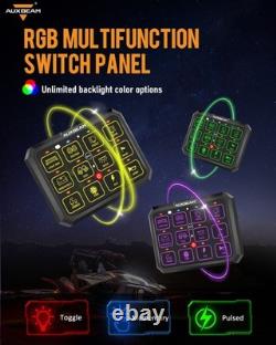 AUXBEAM Wireless 12 Gang Switch Panel RGB Relay System Box for Off Road Truck